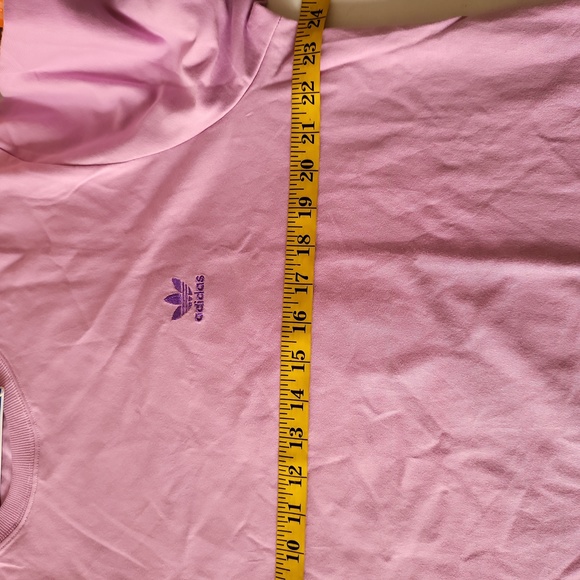 ADIDAS ORIGINALSCotton T-shirt Dress In Bliss Lilac sz-XL  nwt pit 23.5 47 Bust) - Picture 8 of 9